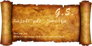 Gajzágó Sarolta névjegykártya