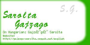 sarolta gajzago business card